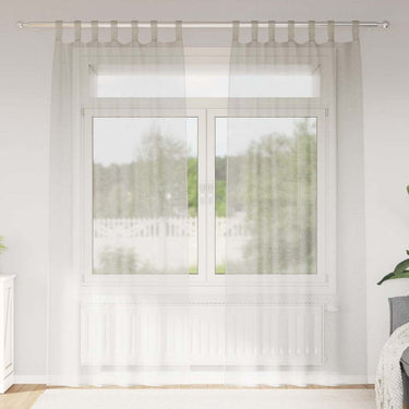 Vidaxl voile gordijn met gordijnen 2 pcs crème 245 x 140 cm polyester
