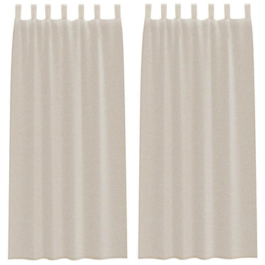 Vidaxl voile gordijn met gordijnen 2 pcs zand 260 x 140 cm polyester