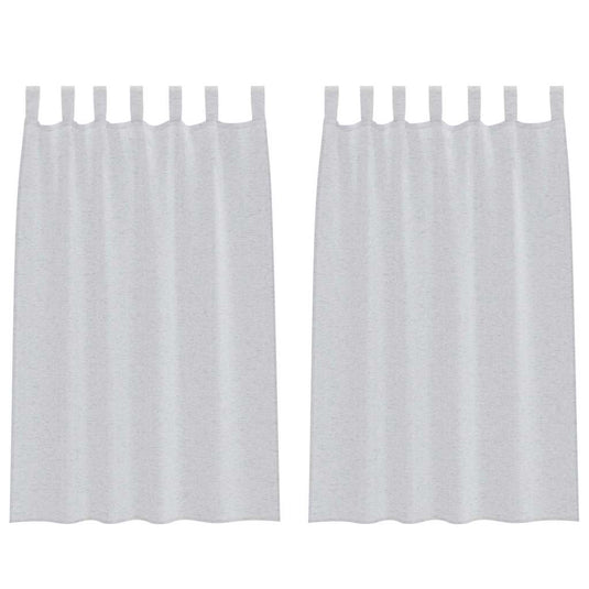 Vidaxl voile gordijn 2 pcs lichtgrijs 175 x 140 cm polyester