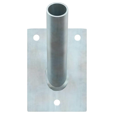 Vidaxl vlaggen mast houder zilver 10,5 x 7,5 x 0,25 cm staal