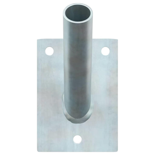 Vidaxl vlaggen mast houder zilver 10,5 x 7,5 x 0,25 cm staal