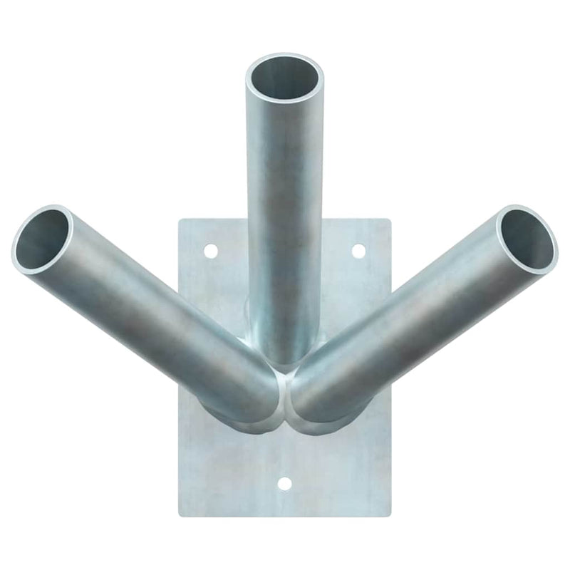 Load image into Gallery viewer, Vidaxl vlaggen mast houder zilver 10,5 x 7,5 x 0,2 cm staal
