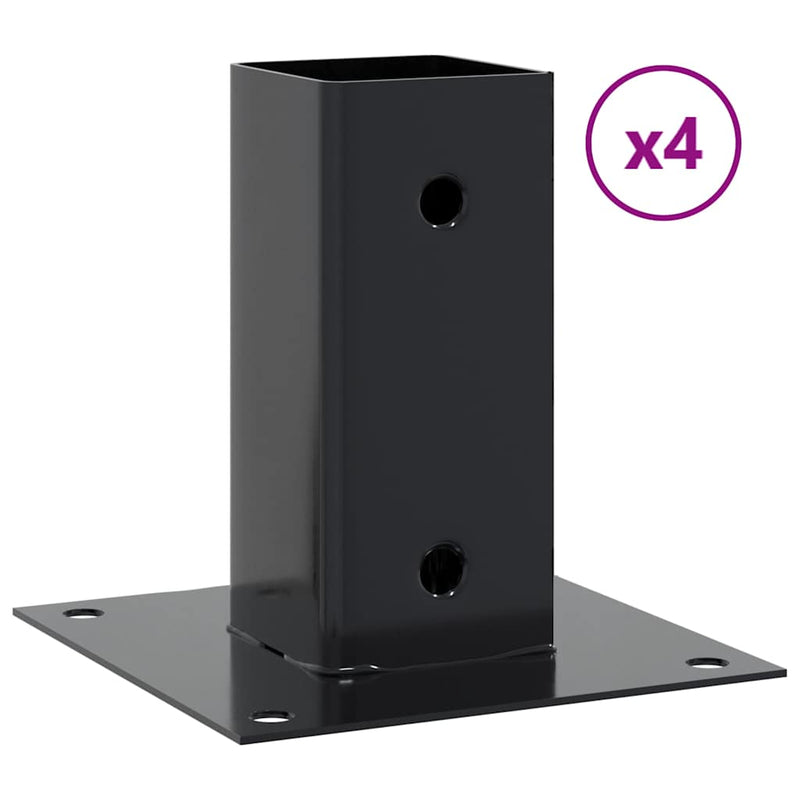 Load image into Gallery viewer, Vidaxl spokkels vierkant 4 st 61x61 mm gepoedercoat staal antraciet
