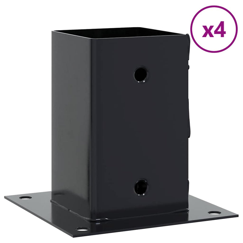 Load image into Gallery viewer, Vidaxl spokkels vierkant 4 st 81x81 mm gepoedercoat staal antraciet
