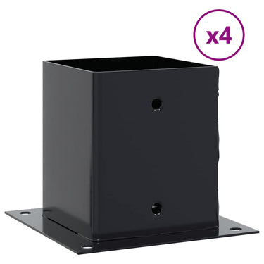 Vidaxl spokkels vierkant 4 st 101x101 mm gepoedercoat staal antraciet