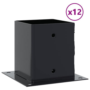 Vidaxl paonderstellen vierkant 12 st 101x101 mm gepoedercoat staal