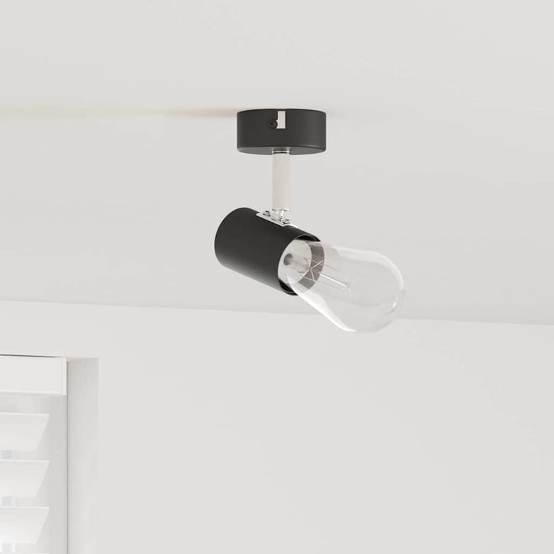 Load image into Gallery viewer, Vidaxl plafondspot met schijnwerpers zwart 6,5 x 6 x 11,5 cm metaal
