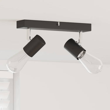 Vidaxl plafondspot met schijnwerpers zwart 26 x 6,5 x 11,5 cm metaal