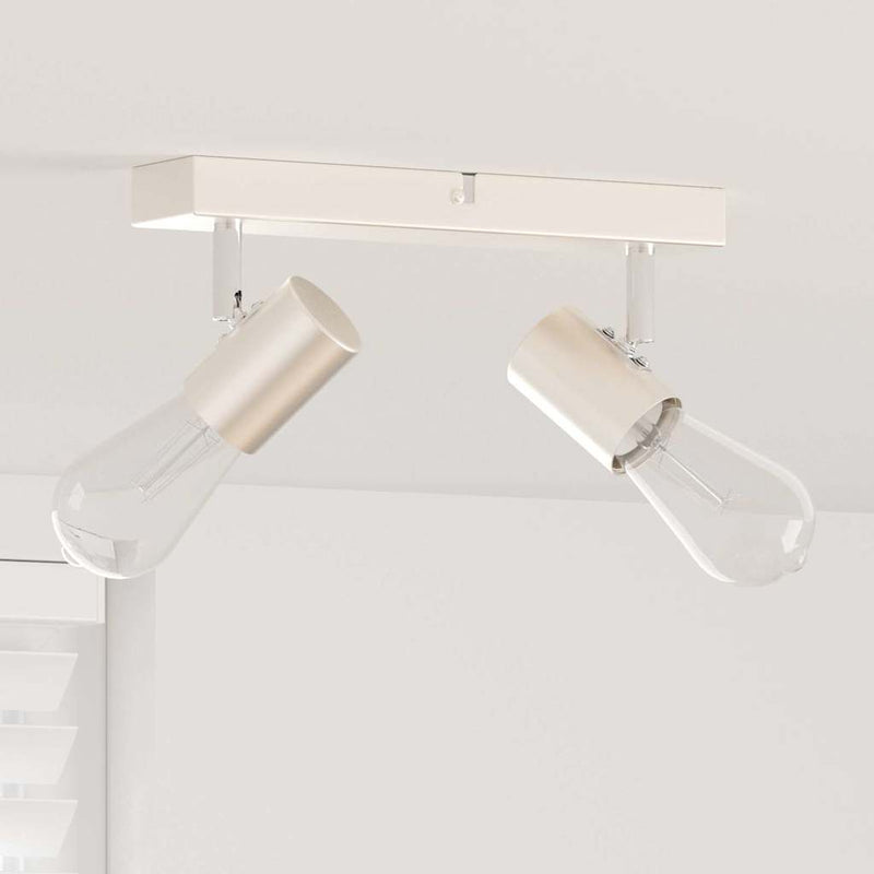 Load image into Gallery viewer, Vidaxl plafondspot met schijnwerpers nikkel 26 x 6,5 x 11,5 cm metaal
