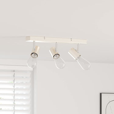 Vidaxl plafondspot met schijnwerpers nikkel 38 x 6,5 x 11,5 cm metaal