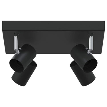 Vidaxl plafondspot met schijnwerpers zwart 26,5 x 26 x 11,5 cm metaal
