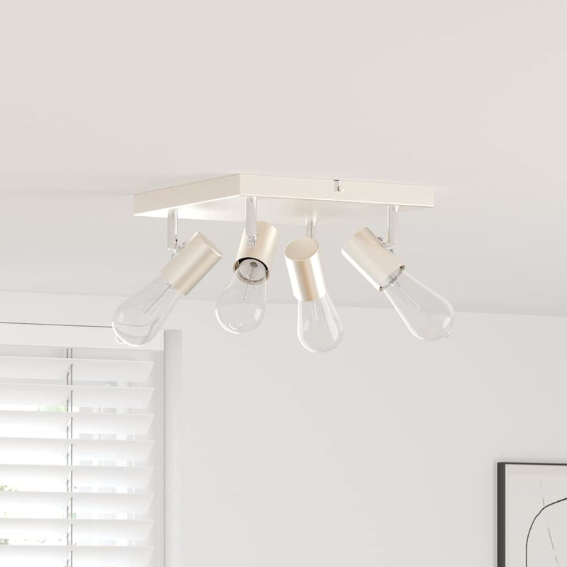 Load image into Gallery viewer, Vidaxl plafondspot met schijnwerpers nikkel 26,5 x 26 x 11,5 cm metaal
