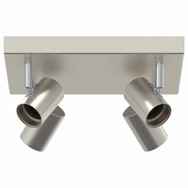 Vidaxl plafondspot met schijnwerpers nikkel 26,5 x 26 x 11,5 cm metaal