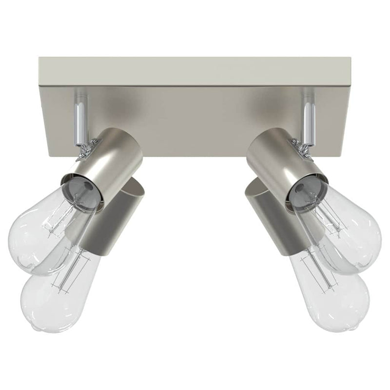 Load image into Gallery viewer, Vidaxl plafondspot met schijnwerpers nikkel 26,5 x 26 x 11,5 cm metaal
