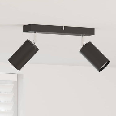 Vidaxl plafondspot met schijnwerpers zwart 26 x 6 x 16 cm metaal