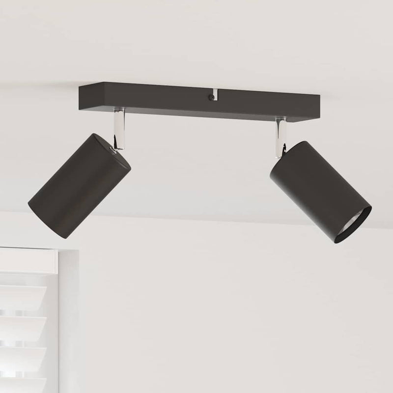 Load image into Gallery viewer, Vidaxl plafondspot met schijnwerpers zwart 26 x 6 x 16 cm metaal
