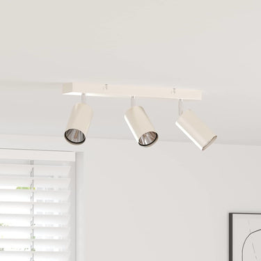 Vidaxl plafondspot met schijnwerpers nikkel 38 x 6 x 16 cm metaal