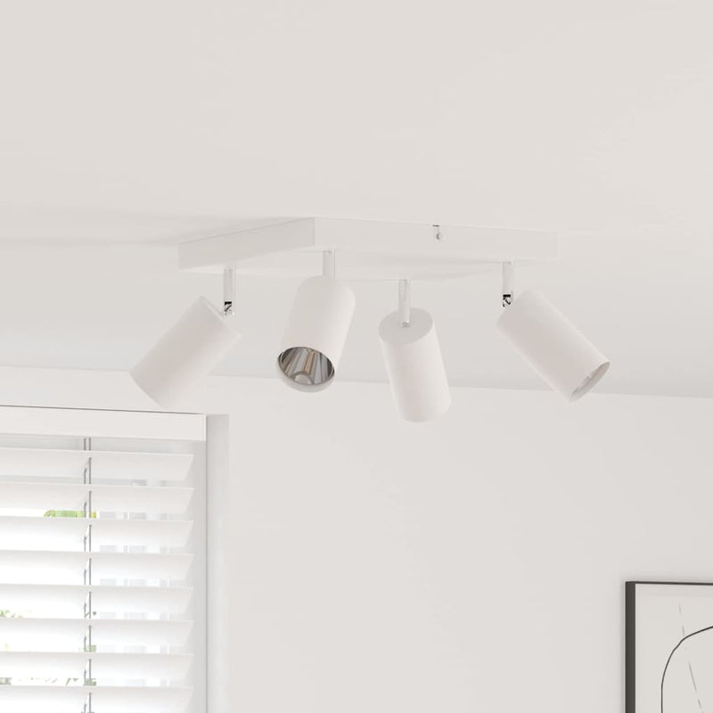 Load image into Gallery viewer, Vidaxl plafondspot met schijnwerpers wit 26 x 26 x 16 cm metaal
