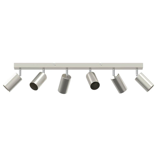 Vidaxl plafondspot met schijnwerpers nikkel 73 x 6 x 16 cm metaal