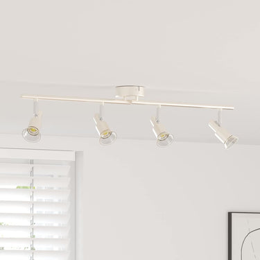 Vidaxl plafondspot met schijnwerpers nikkel 70 x 9 x 12,5 cm staal