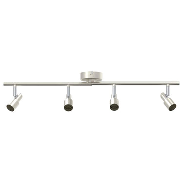 Vidaxl plafondspot met schijnwerpers nikkel 70 x 9 x 12,5 cm staal