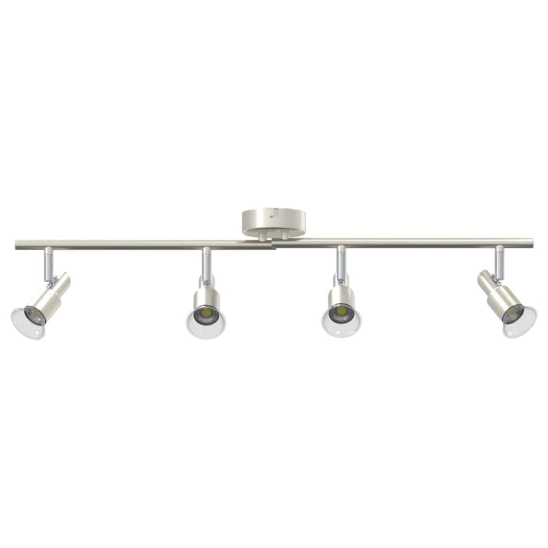 Load image into Gallery viewer, Vidaxl plafondspot met schijnwerpers nikkel 70 x 9 x 12,5 cm staal

