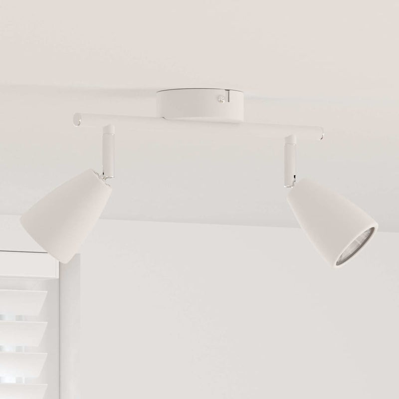 Load image into Gallery viewer, Vidaxl plafondspot met schijnwerpers wit 25.5 x 8 x 16 cm metaal

