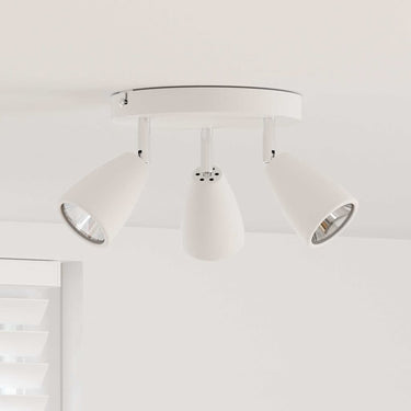 Vidaxl plafondspot met schijnwerpers wit 19 x 19 x 14,5 cm metaal