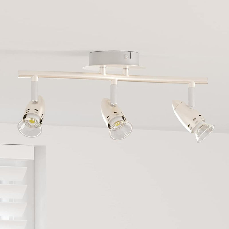 Load image into Gallery viewer, Vidaxl plafondspot met schijnwerpers nikkel 36,5 x 10 x 12,5 cm metaal

