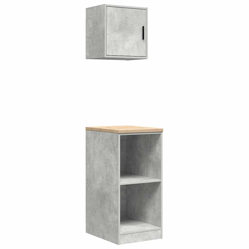 Load image into Gallery viewer, Vidaxl garagekasten 2 st bewerkt hout betongrijs
