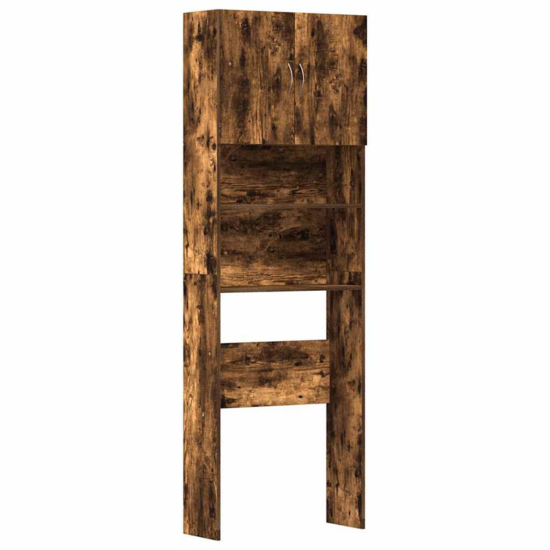 Load image into Gallery viewer, Vidaxl wasmachinekast 64x24x190 cm bewerkt hout gerookt eikenkleurig

