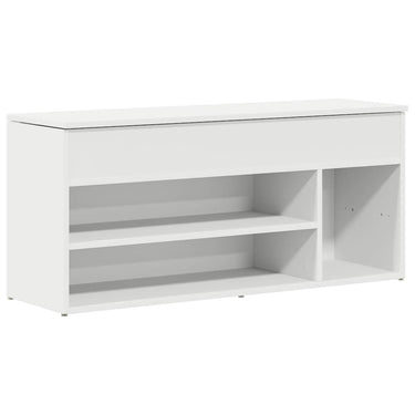 Vidaxl schoenenbank 102x30,5x45 cm bewerkt hout wit