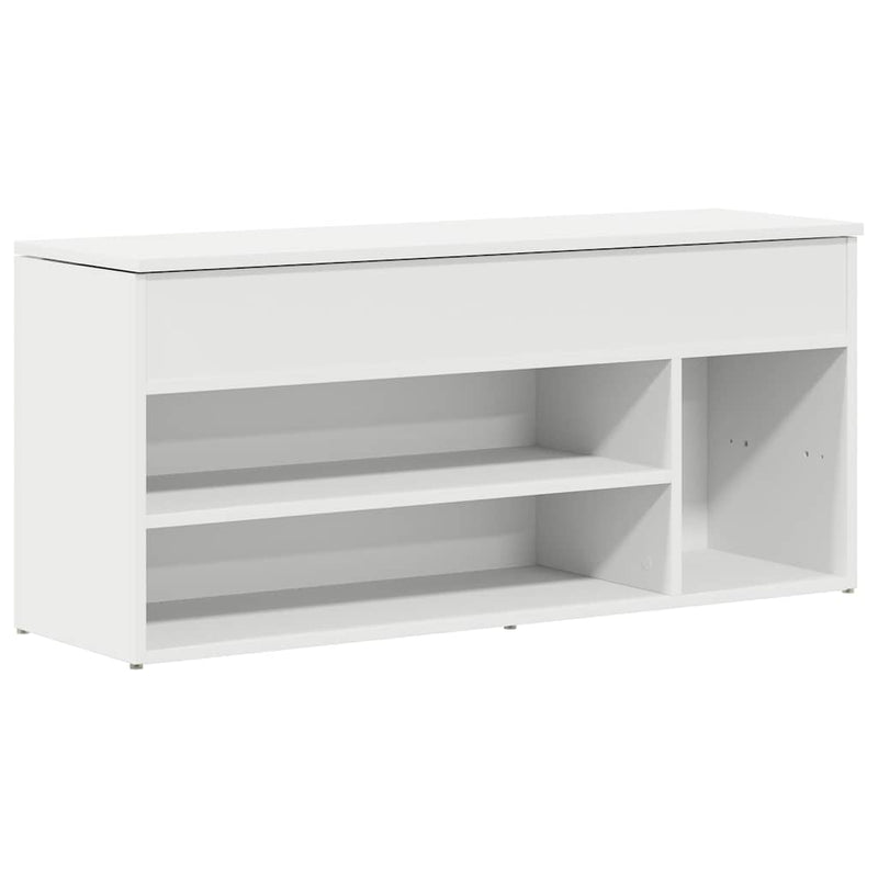 Load image into Gallery viewer, Vidaxl schoenenbank 102x30,5x45 cm bewerkt hout wit

