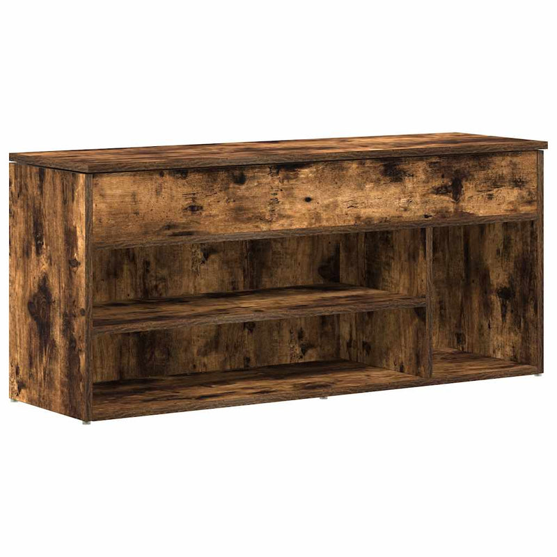 Load image into Gallery viewer, Vidaxl schoenenbank 102x30,5x45 cm bewerkt hout gerookt eikenkleurig

