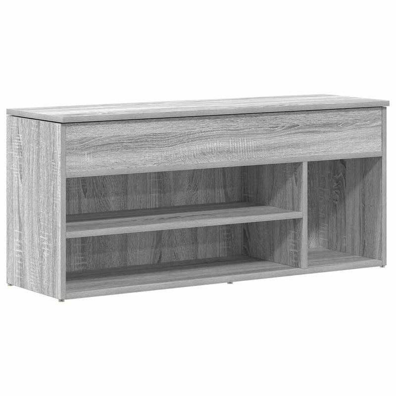 Load image into Gallery viewer, Vidaxl schoenenbank 102x30,5x45cm bewerkt hout grijs sonoma eikenkleur
