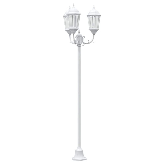 Vidaxl tuinverlichting wit 57 x 49 x 241 cm aluminium en glas