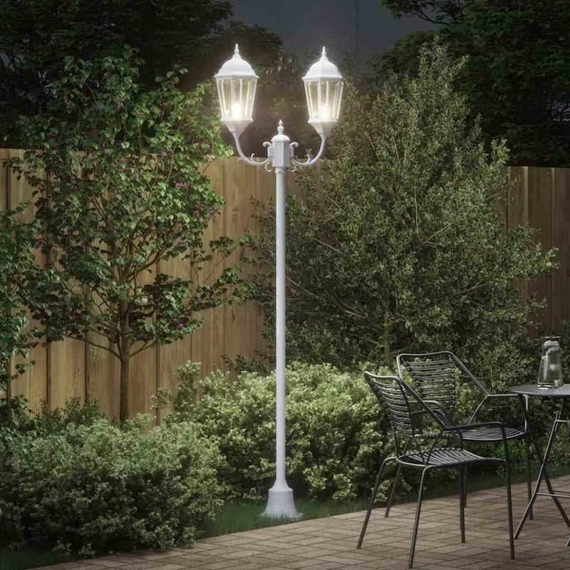 Load image into Gallery viewer, Vidaxl tuinverlichting wit 68 x 20 x 235 cm aluminium en glas
