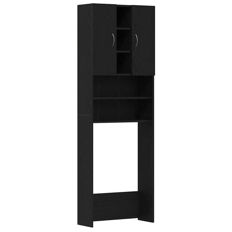 Load image into Gallery viewer, Vidaxl wasmachinekast 64x25,5x190 cm zwart eikenkleur
