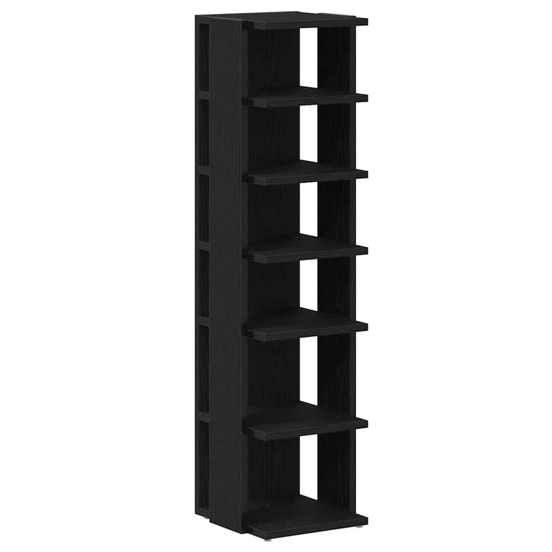 Load image into Gallery viewer, Vidaxl schoenenkast 25x27x102 cm bewerkt hout zwart eikenkleur
