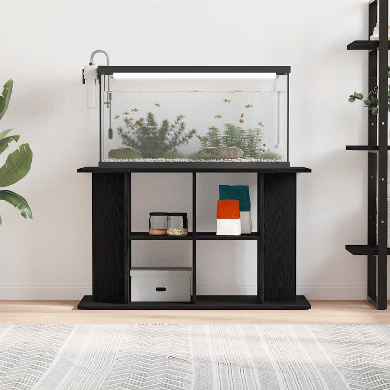 Load image into Gallery viewer, Vidaxl aquariumstandaard zwart eiken 100x40x60 cm bewerkt hout
