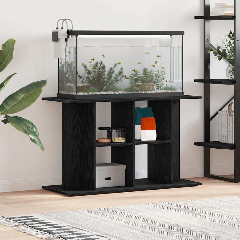 Load image into Gallery viewer, Vidaxl aquariumstandaard zwart eiken 100x40x60 cm bewerkt hout
