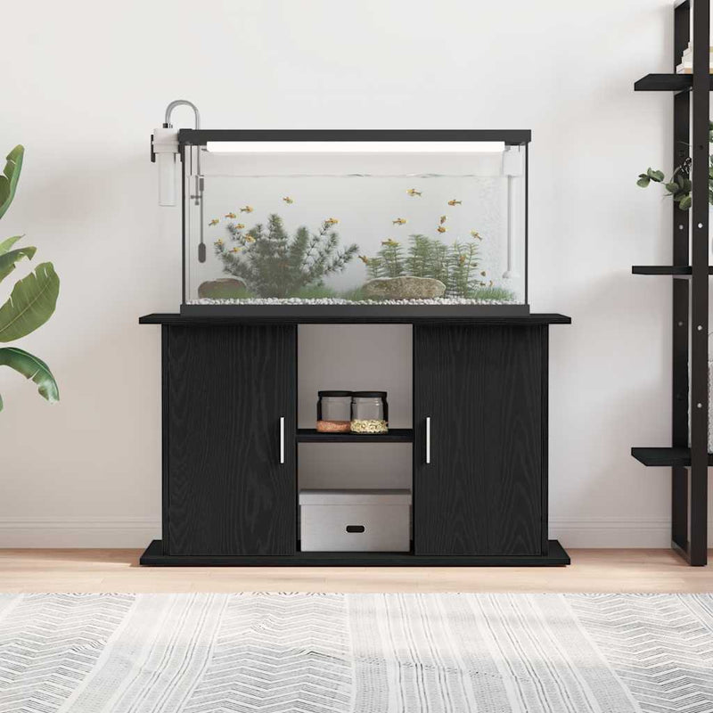 Load image into Gallery viewer, Vidaxl aquariumstandaard zwart eiken 101x41x58 cm bewerkt hout
