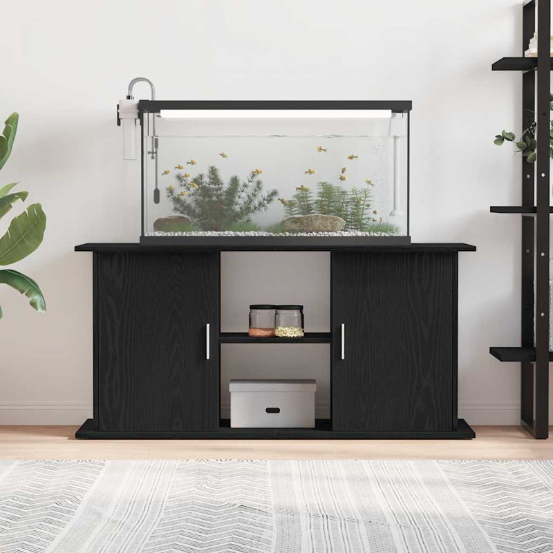Load image into Gallery viewer, Vidaxl aquariumstandaard 121x41x58 cm spaanplaat zwart eikenkleurig
