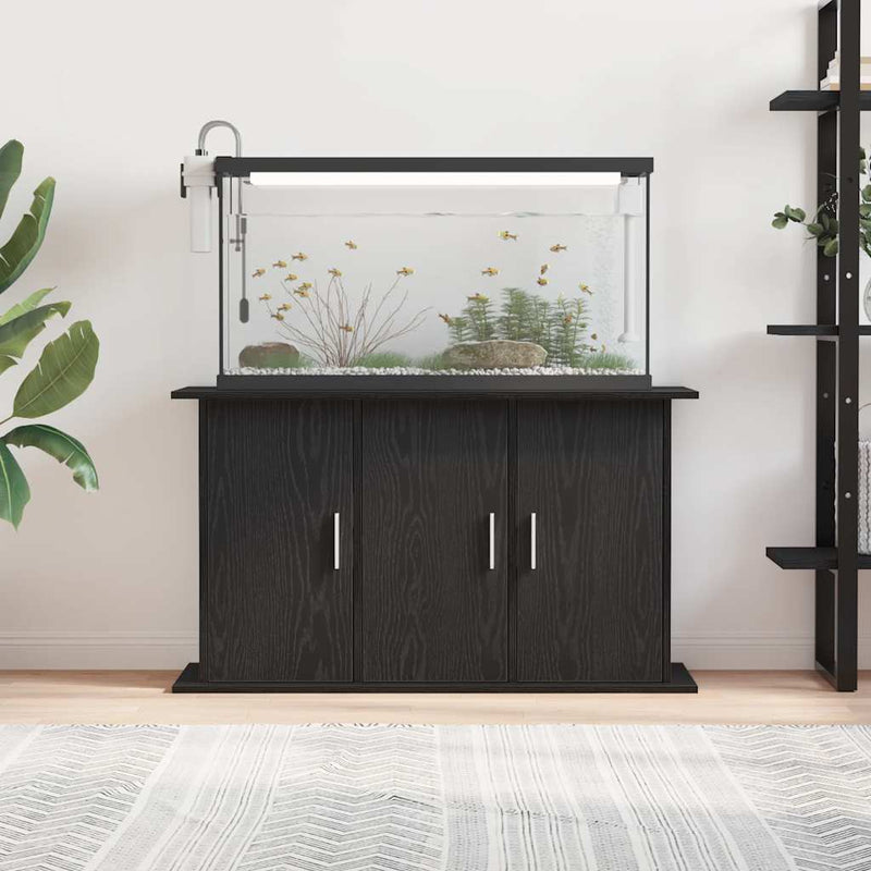 Load image into Gallery viewer, Vidaxl aquariumstandaard zwart eiken 101x41x58 cm bewerkt hout
