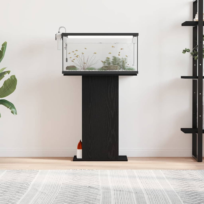 Load image into Gallery viewer, Vidaxl aquariumstandaard 60,5x36x72,5 cm spaanplaat zwart eikenkleurig
