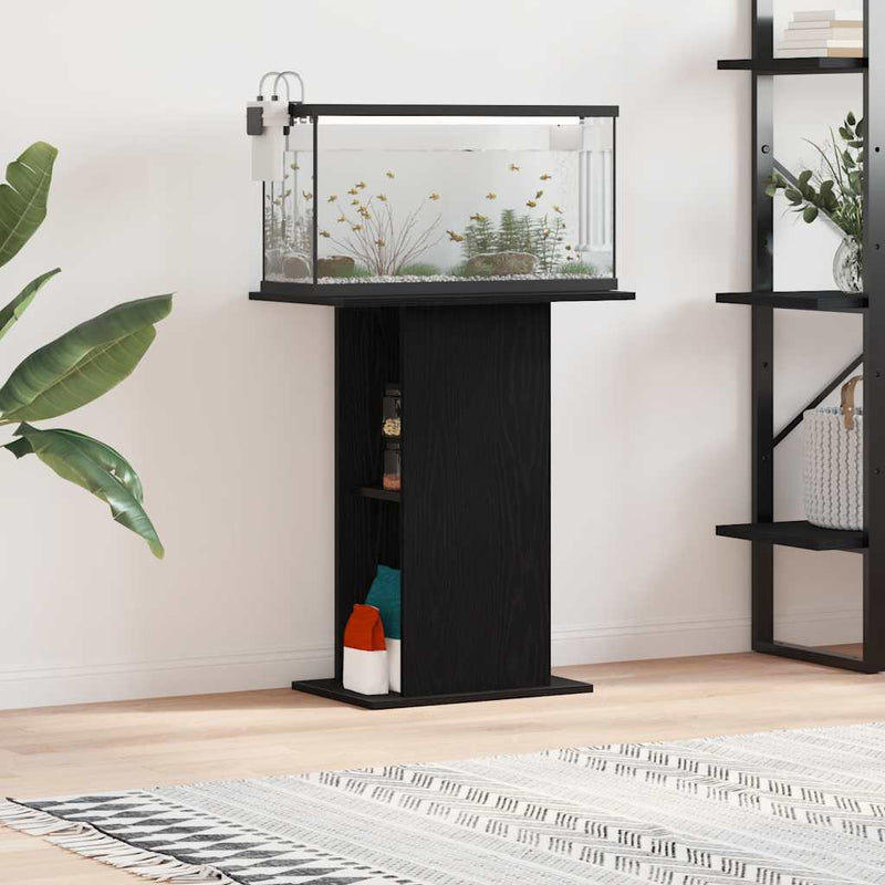 Load image into Gallery viewer, Vidaxl aquariumstandaard 60,5x36x72,5 cm spaanplaat zwart eikenkleurig
