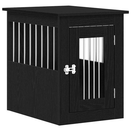 Vidaxl hondenbenchmeubel 45x62x59 cm bewerkt hout zwart eikenkleurig