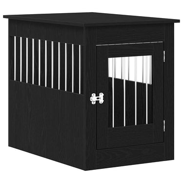 Vidaxl hondenbenchmeubel 55x80x68 cm bewerkt hout zwart eikenkleurig