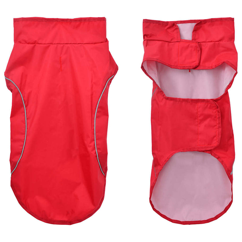Load image into Gallery viewer, Vidaxl hondenregenjas met reflecterende strips polyester rood m
