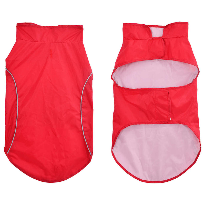 Load image into Gallery viewer, Vidaxl hondenregenjas met reflecterende strips polyester rood l
